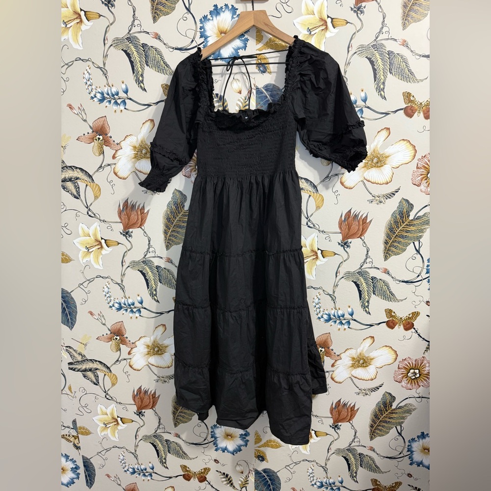 Hill House Nesli Nap Black Maxi Dress xs - Picture 3 of 4